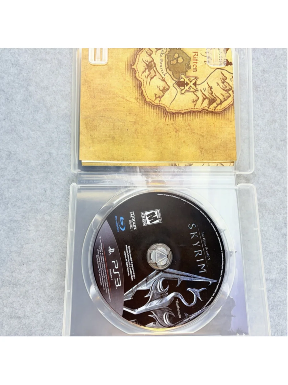 Elder Scrolls V Skyrim PS3 PlayStation 3 With Map Tested Working